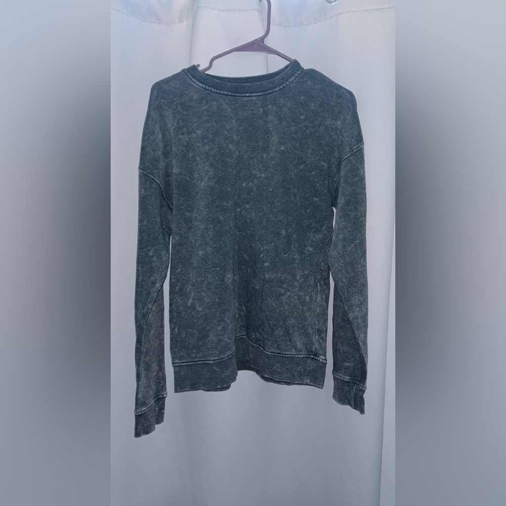 No boundaries Washed Slate Crewneck Sweater